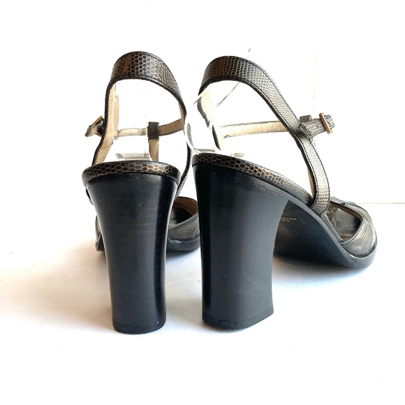 KENNETH COLE New York Leather T Strap Heels sz 8 - Picture 7 of 9